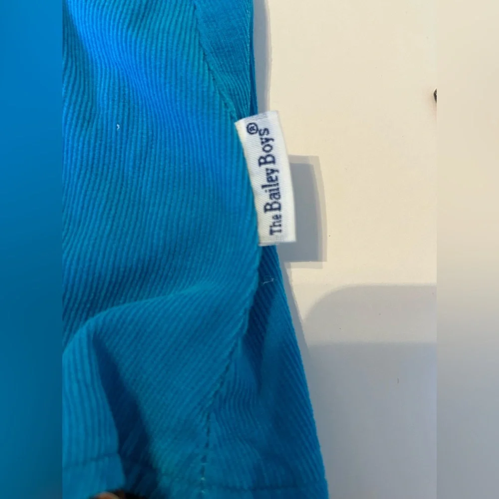The Bailey Boys Blue Soft Corduroy Giraffe appliqué Leopard Print Trim Size 12 M